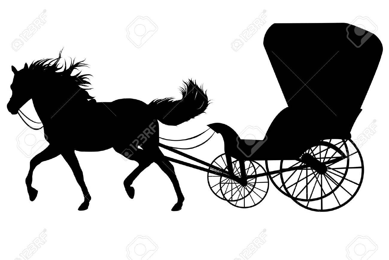 Detail Horse Drawn Carriage Silhouette Nomer 41