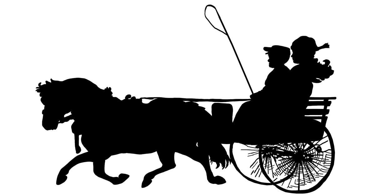 Detail Horse Drawn Carriage Silhouette Nomer 52