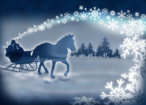 Detail Horse Drawn Sleigh Clipart Nomer 41