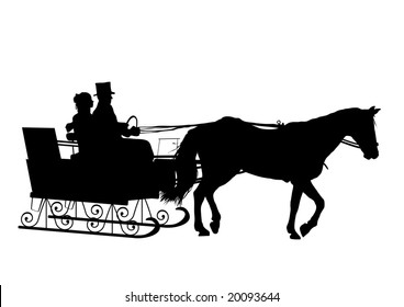 Detail Horse Drawn Sleigh Clipart Nomer 43