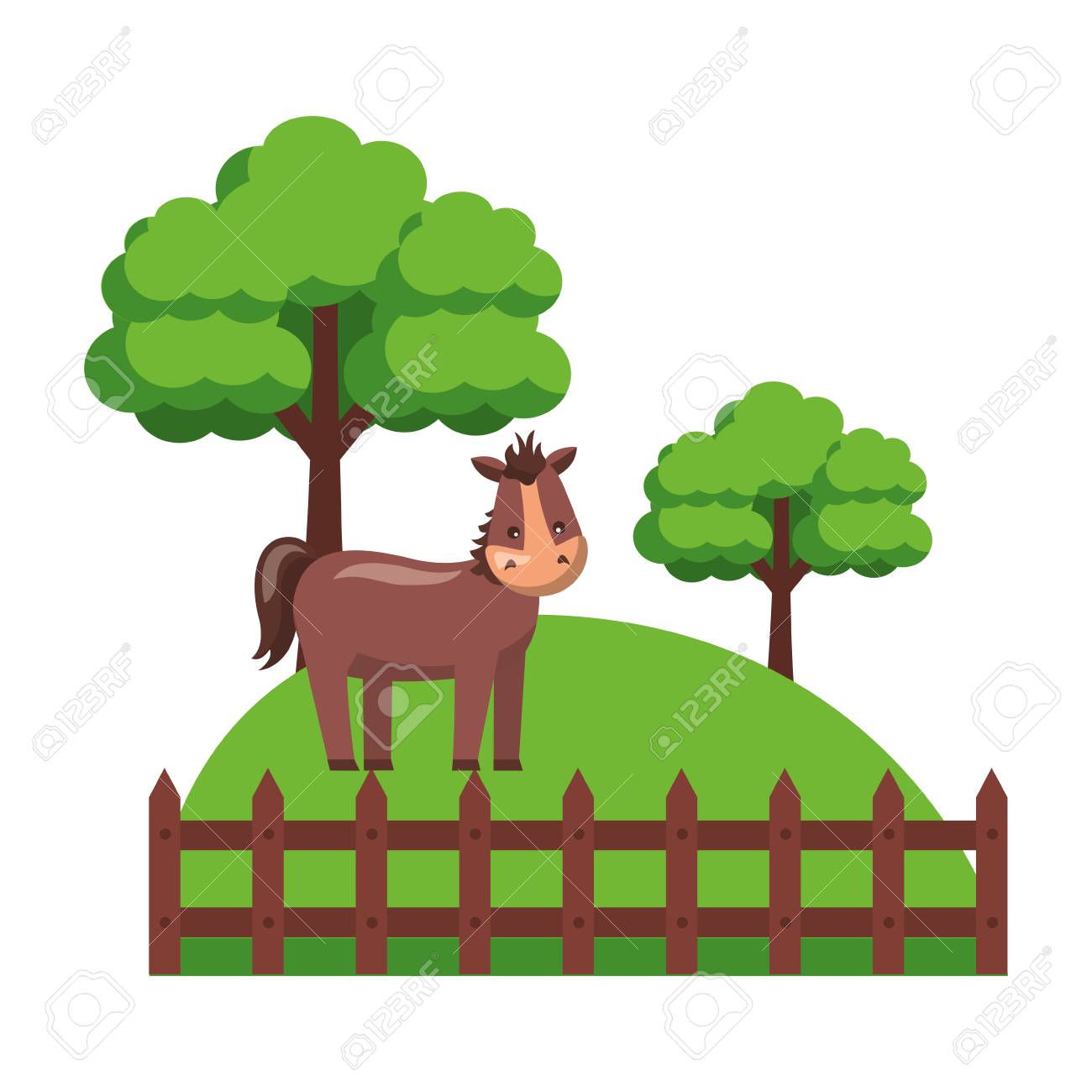 Detail Horse Fence Clipart Nomer 10