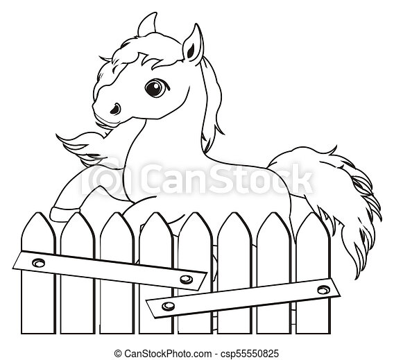 Detail Horse Fence Clipart Nomer 17