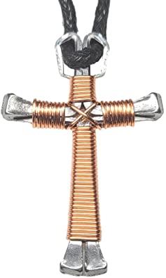 Horseshoe Nail Cross Necklace Kits - KibrisPDR