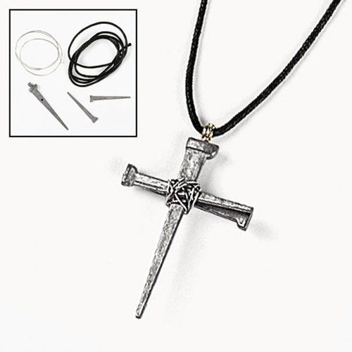 Detail Horseshoe Nail Cross Necklace Kits Nomer 18