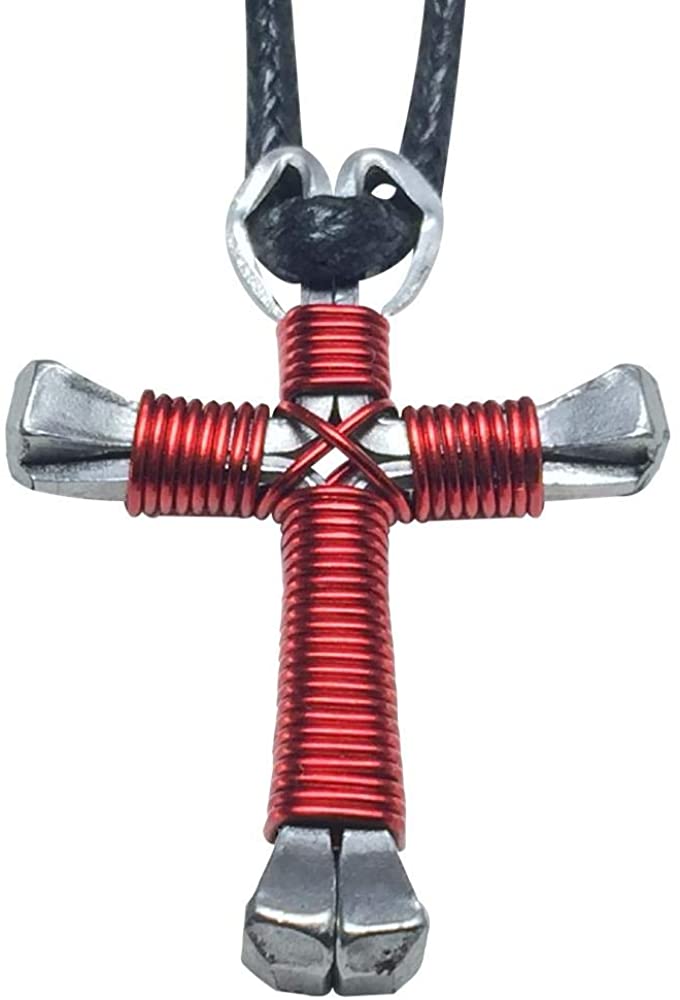 Detail Horseshoe Nail Cross Necklace Kits Nomer 41