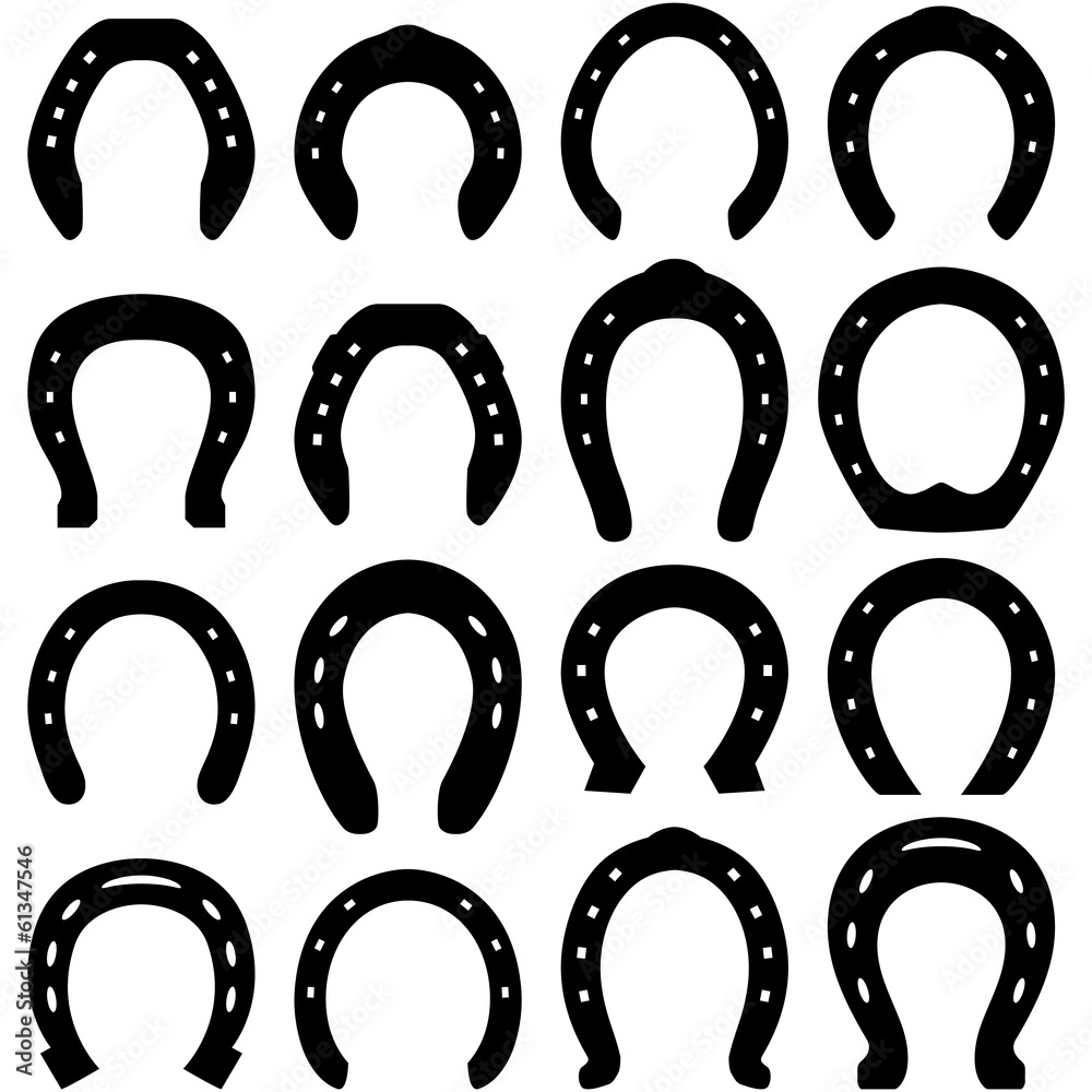 Detail Horseshoe Silhouette Vector Nomer 27