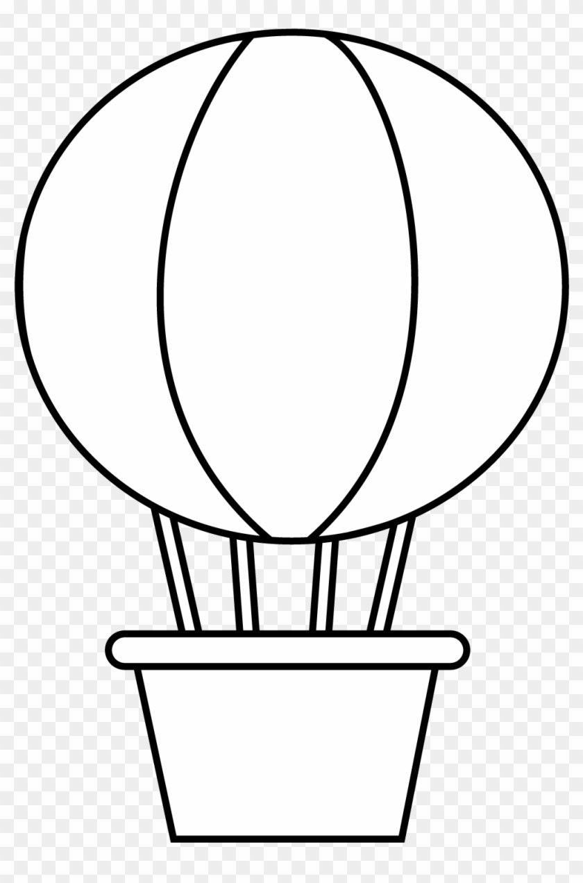 Detail Hot Air Balloon Clipart Black And White Nomer 17