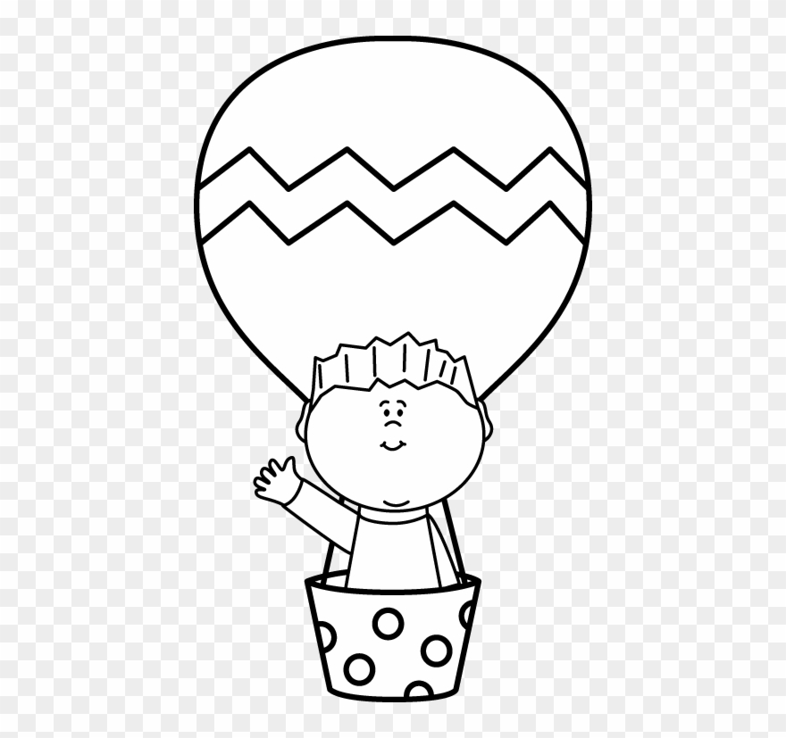 Detail Hot Air Balloon Clipart Black And White Nomer 21