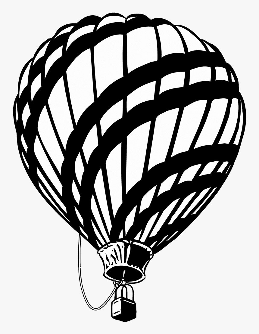 Detail Hot Air Balloon Clipart Black And White Nomer 27