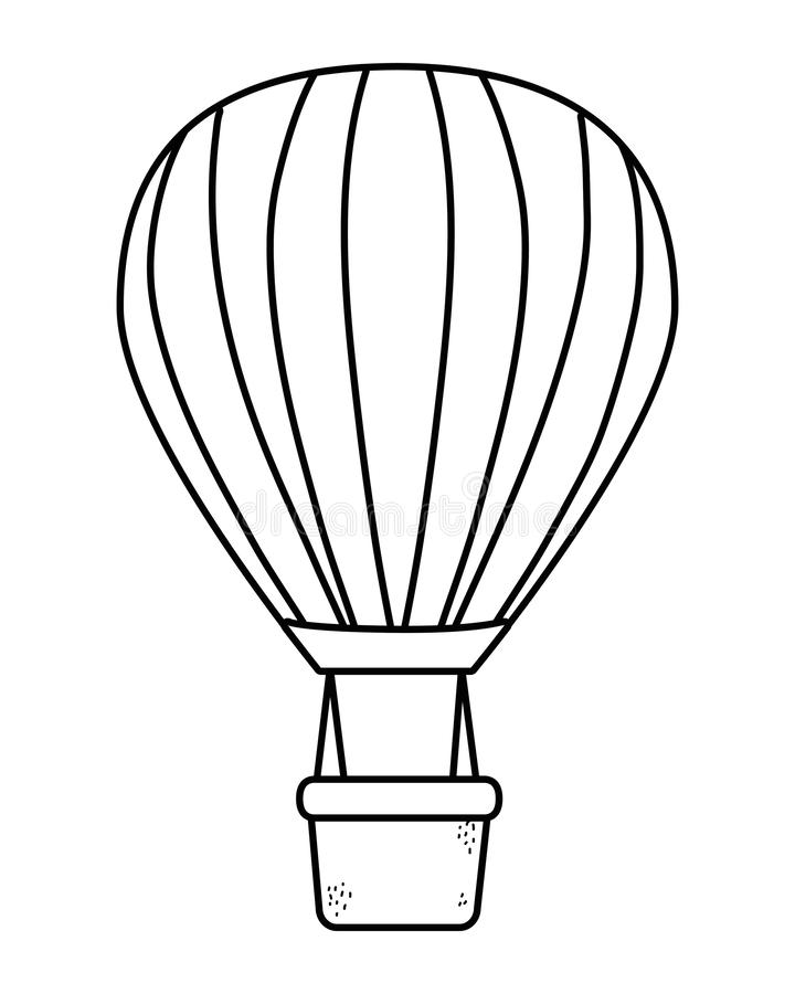 Detail Hot Air Balloon Clipart Black And White Nomer 28