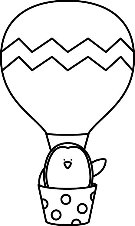 Detail Hot Air Balloon Clipart Black And White Nomer 34