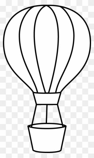 Detail Hot Air Balloon Clipart Black And White Nomer 46