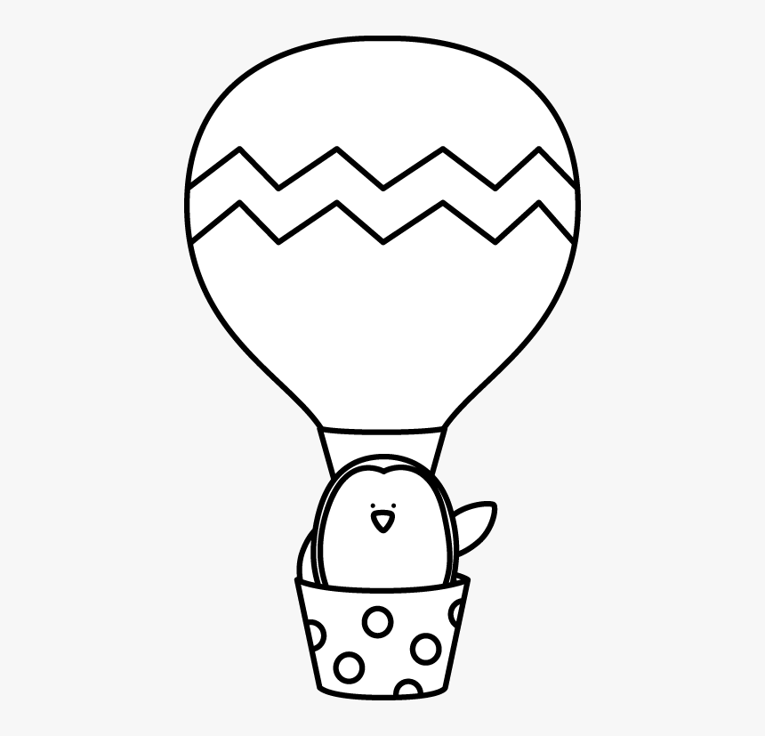 Detail Hot Air Balloon Clipart Black And White Nomer 7