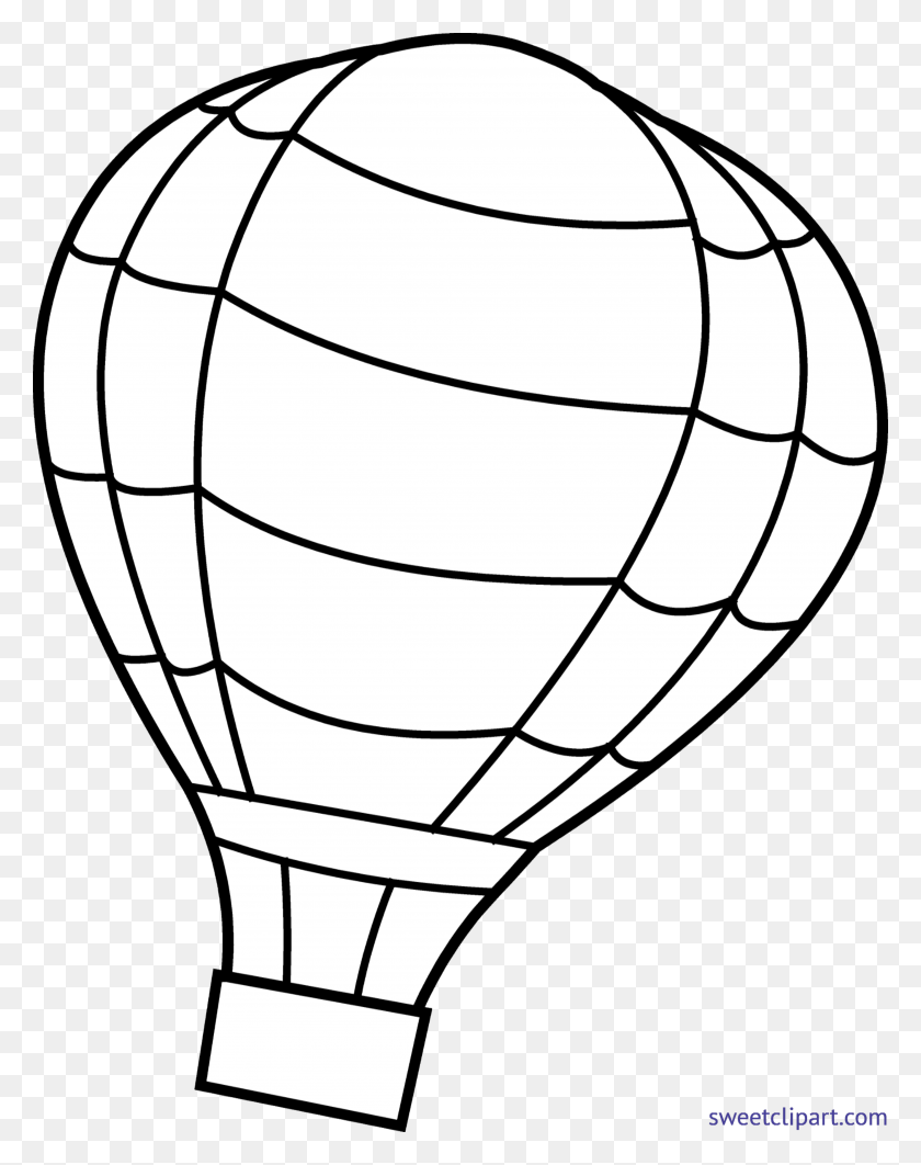 Detail Hot Air Balloon Clipart Black And White Nomer 8