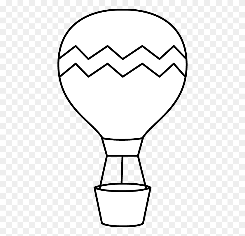 Detail Hot Air Balloon Clipart Black And White Nomer 9