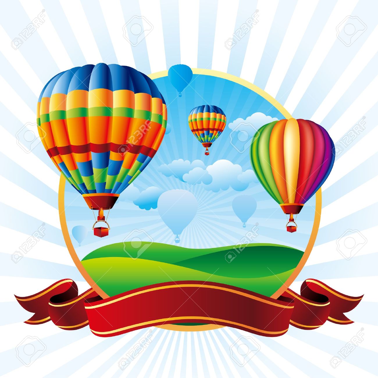 Detail Hot Air Balloon Clipart Free Nomer 37