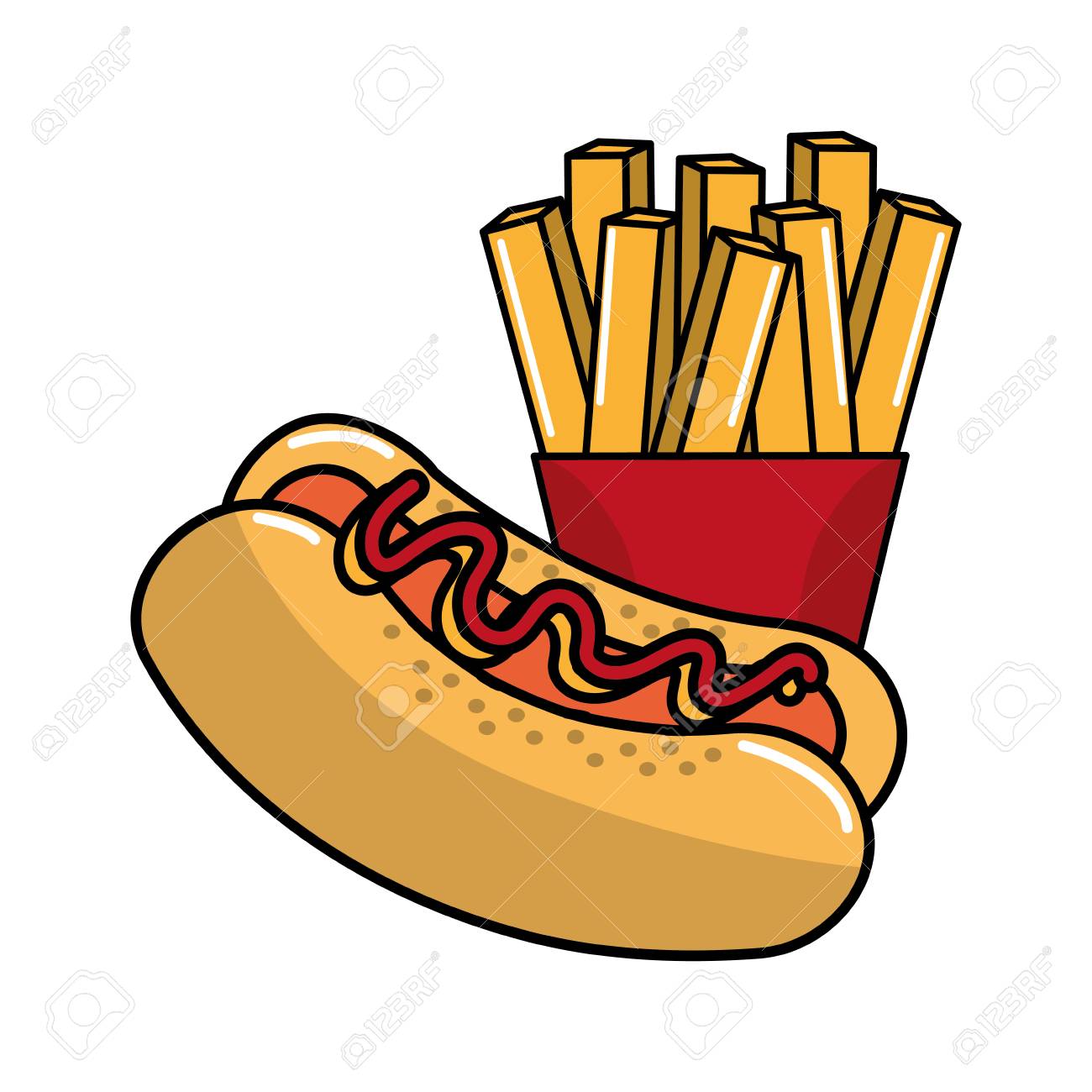 Detail Hot Dog And Chips Clipart Nomer 4