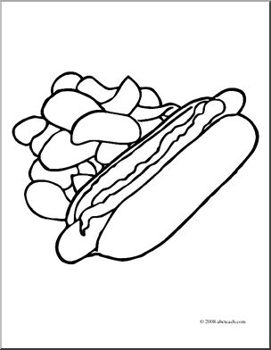 Detail Hot Dog And Chips Clipart Nomer 28