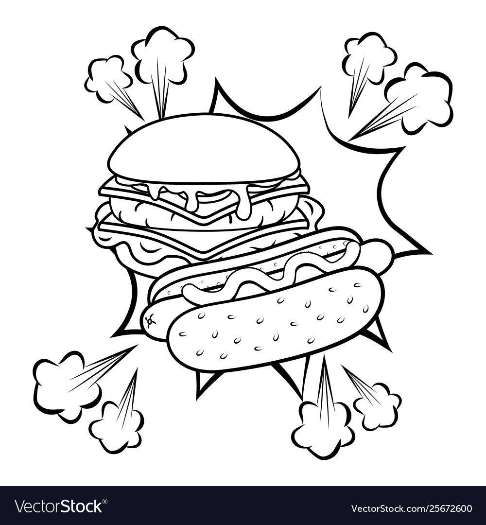 Detail Hotdog And Hamburger Clipart Nomer 23
