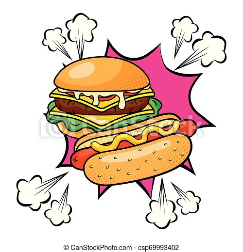 Detail Hotdog And Hamburger Clipart Nomer 24