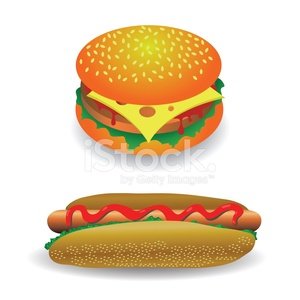 Detail Hotdog And Hamburger Clipart Nomer 45