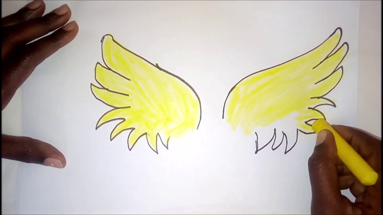 Detail How Do You Draw Angel Wings Nomer 36