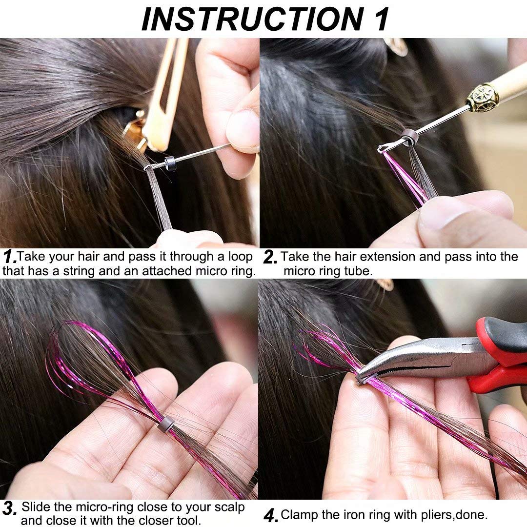 Detail How To Apply Hair Tinsel With Tool Nomer 17