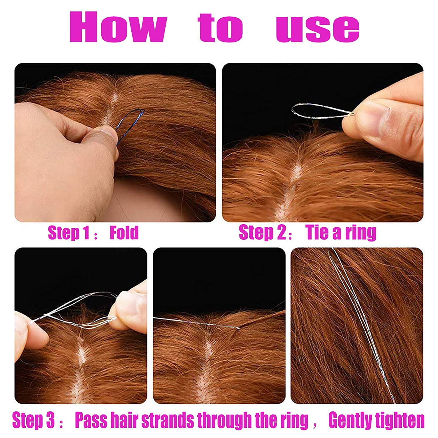 Detail How To Apply Hair Tinsel With Tool Nomer 3