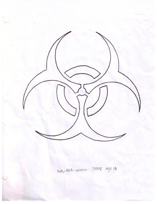 Detail How To Draw A Biohazard Sign Koleksi Nomer 12