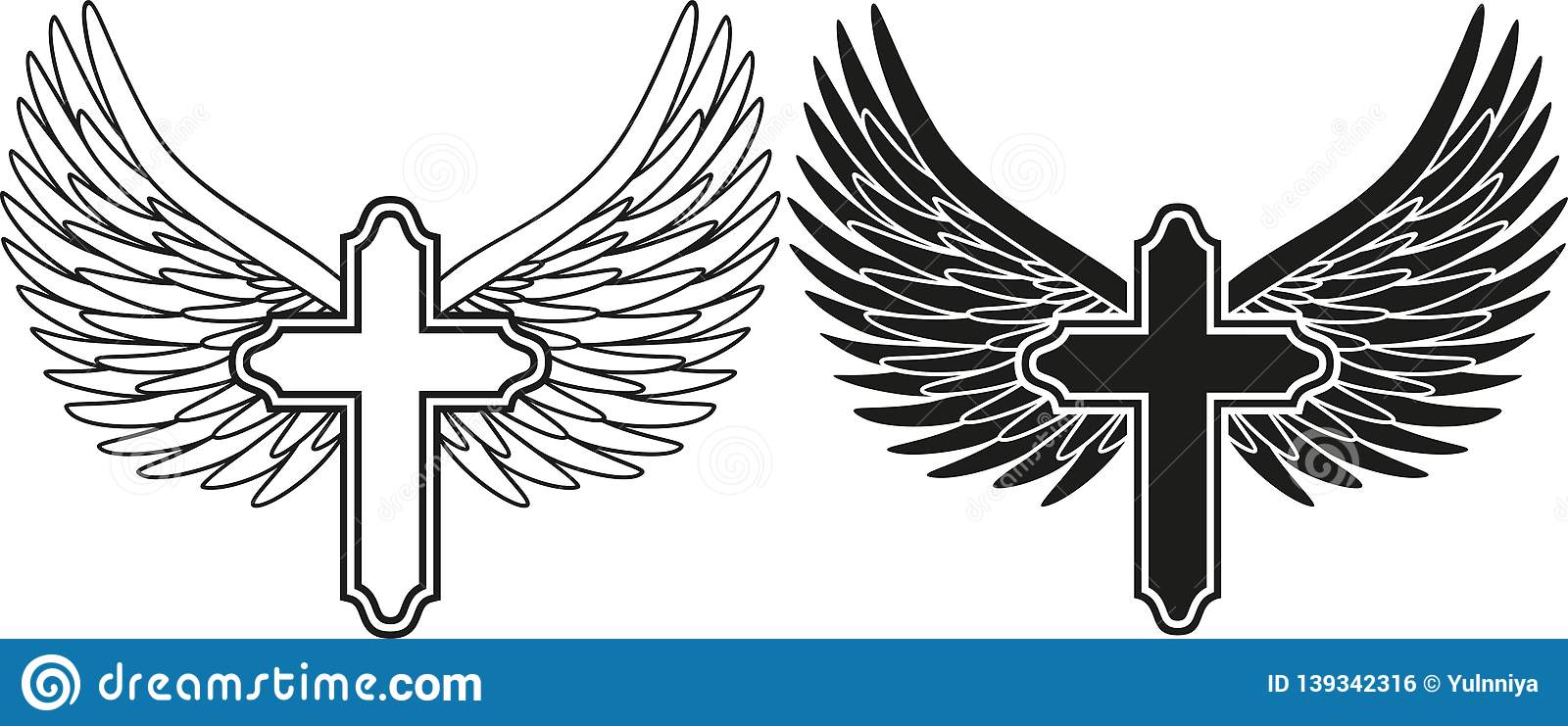 Detail How To Draw A Cross With Angel Wings Nomer 23