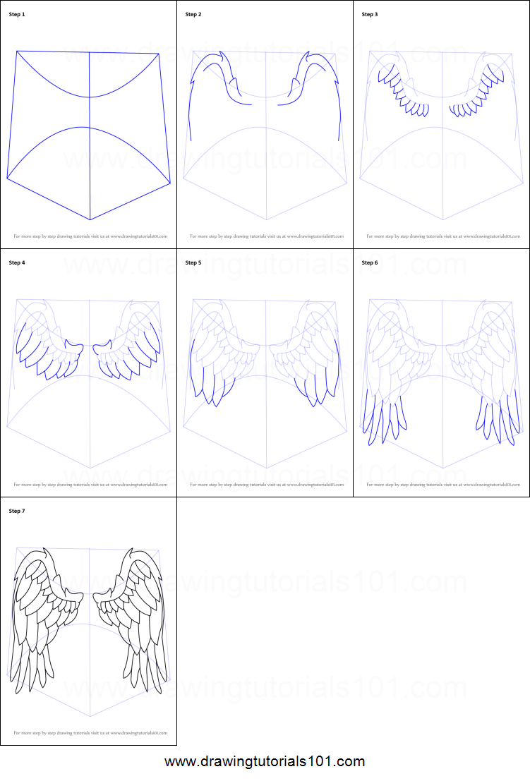 Detail How To Draw Angel Wings Nomer 27
