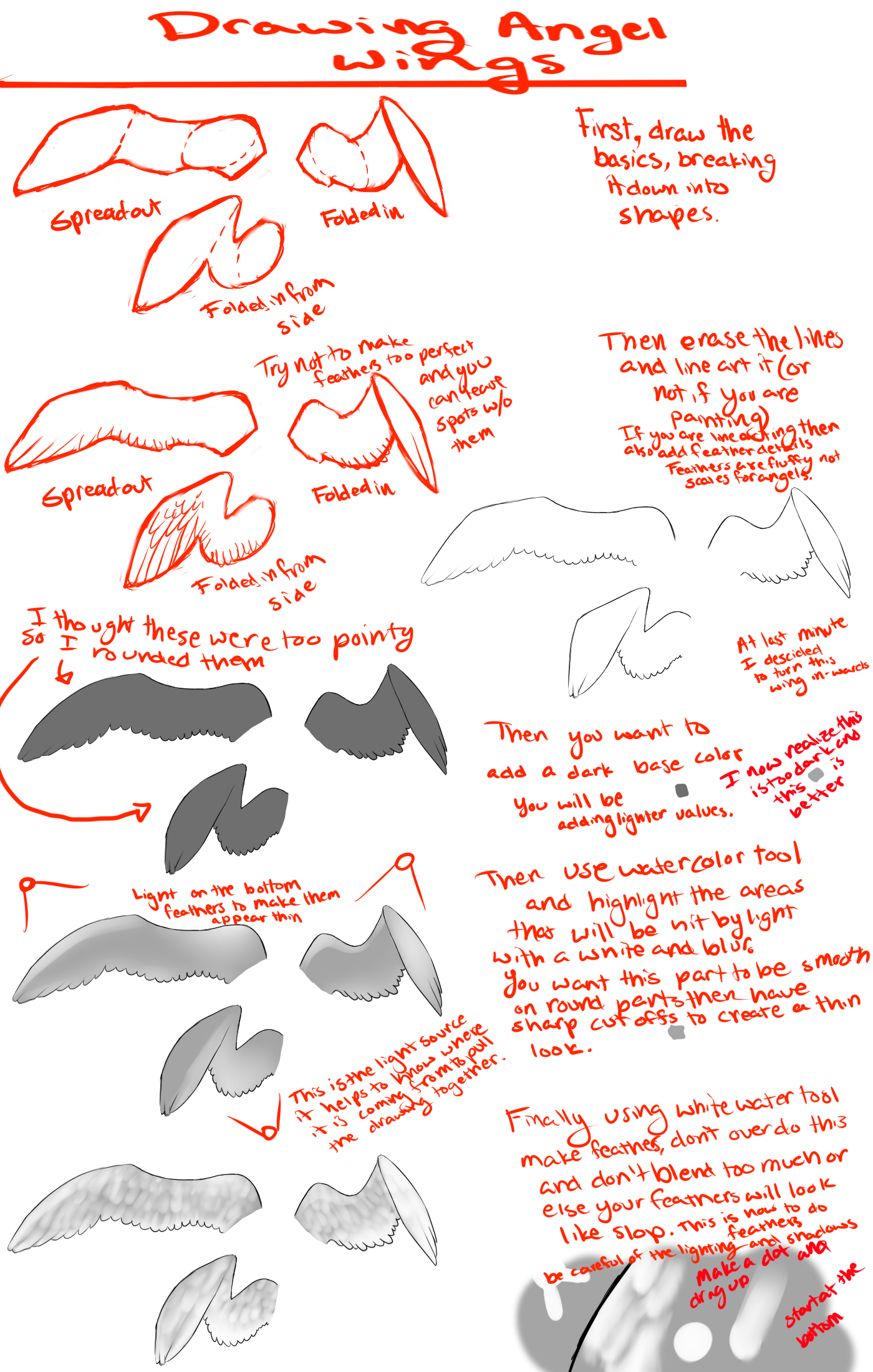 Detail How To Draw Angel Wings Nomer 47