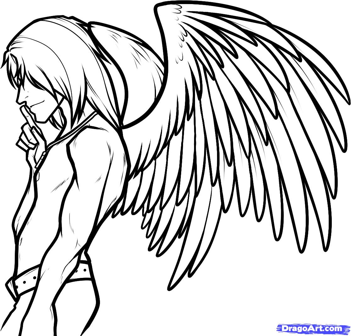 Detail How To Draw Anime Angel Wings Nomer 24