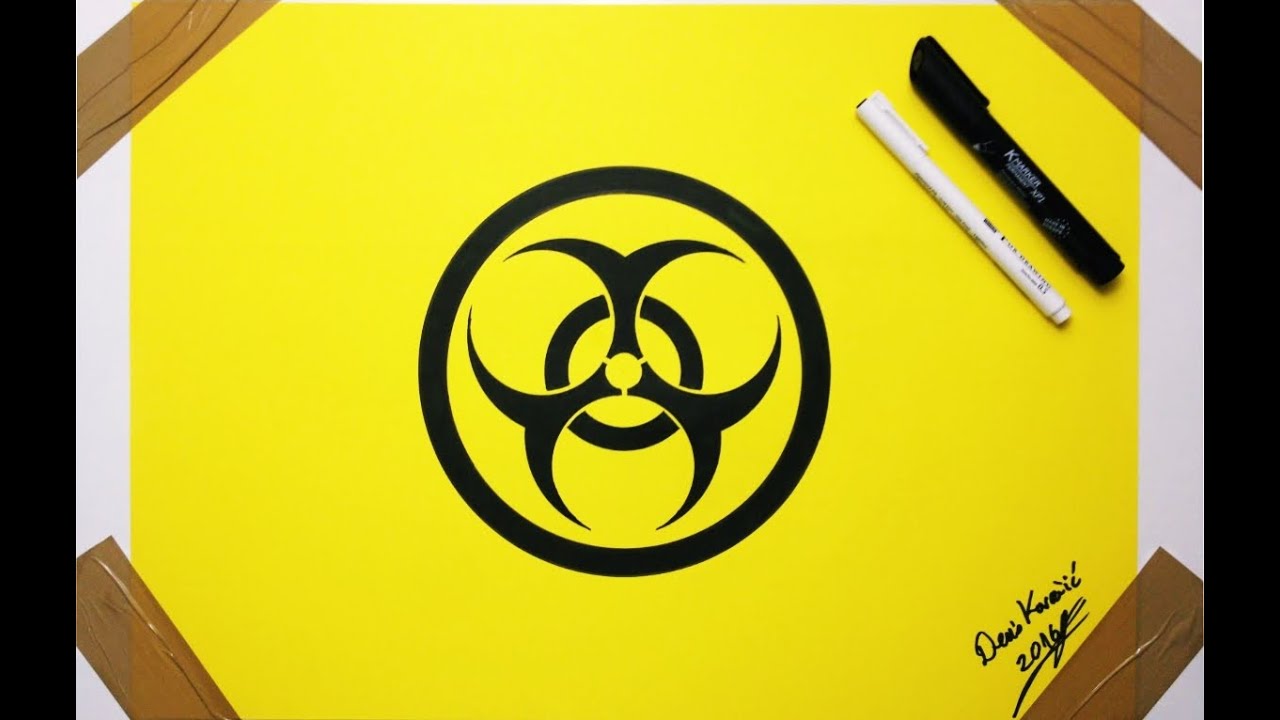 Detail How To Draw Biohazard Symbol Nomer 8