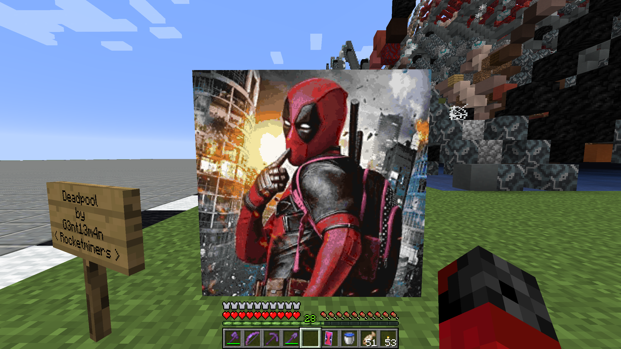 Detail How To Make A Deadpool Banner In Minecraft Nomer 21