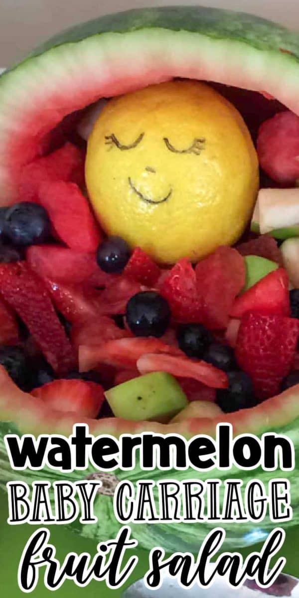 Detail How To Make A Watermelon Baby Carriage With Baby Inside Nomer 22