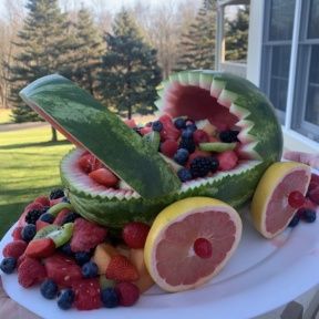 Detail How To Make A Watermelon Baby Carriage With Baby Inside Nomer 44