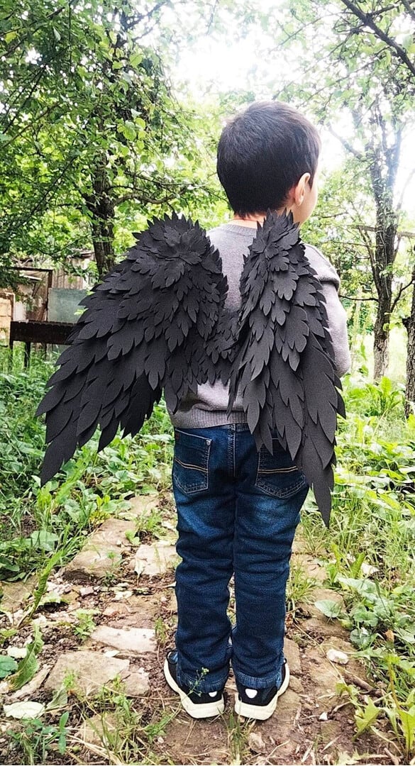 Detail How To Make Black Angel Wings Nomer 43