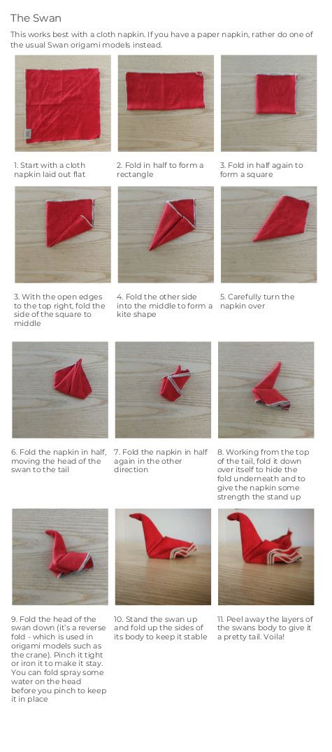 Detail How To Make Swan Out Of Napkin Nomer 8