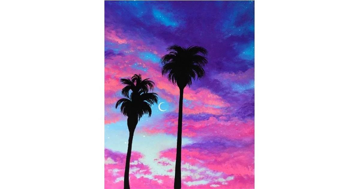 Detail How To Paint Palm Tree Silhouette Nomer 19