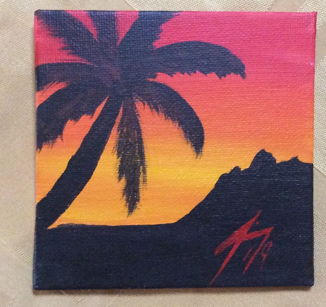 Detail How To Paint Palm Tree Silhouette Nomer 23