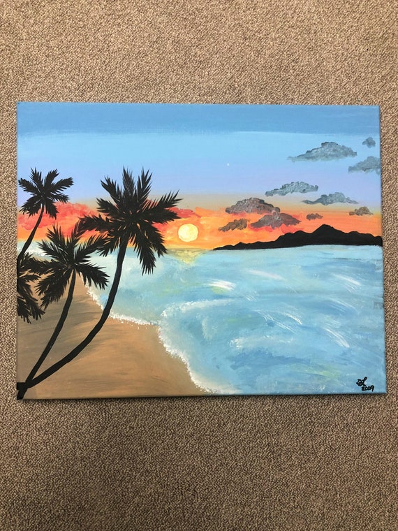 Detail How To Paint Palm Tree Silhouette Nomer 24