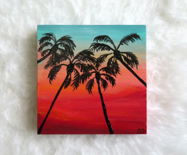 Detail How To Paint Palm Tree Silhouette Nomer 29