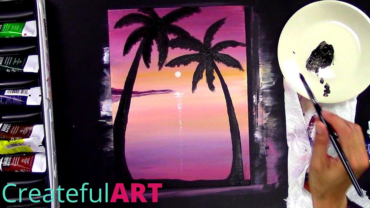 Detail How To Paint Palm Tree Silhouette Nomer 4