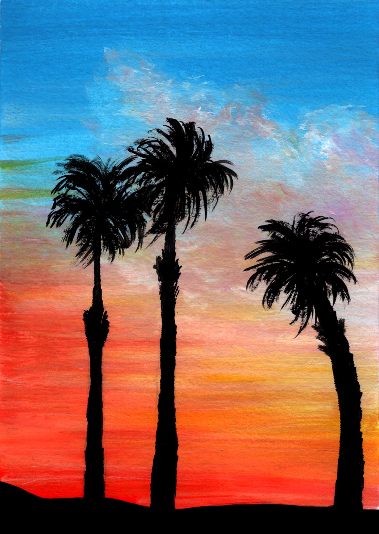 Detail How To Paint Palm Tree Silhouette Nomer 30