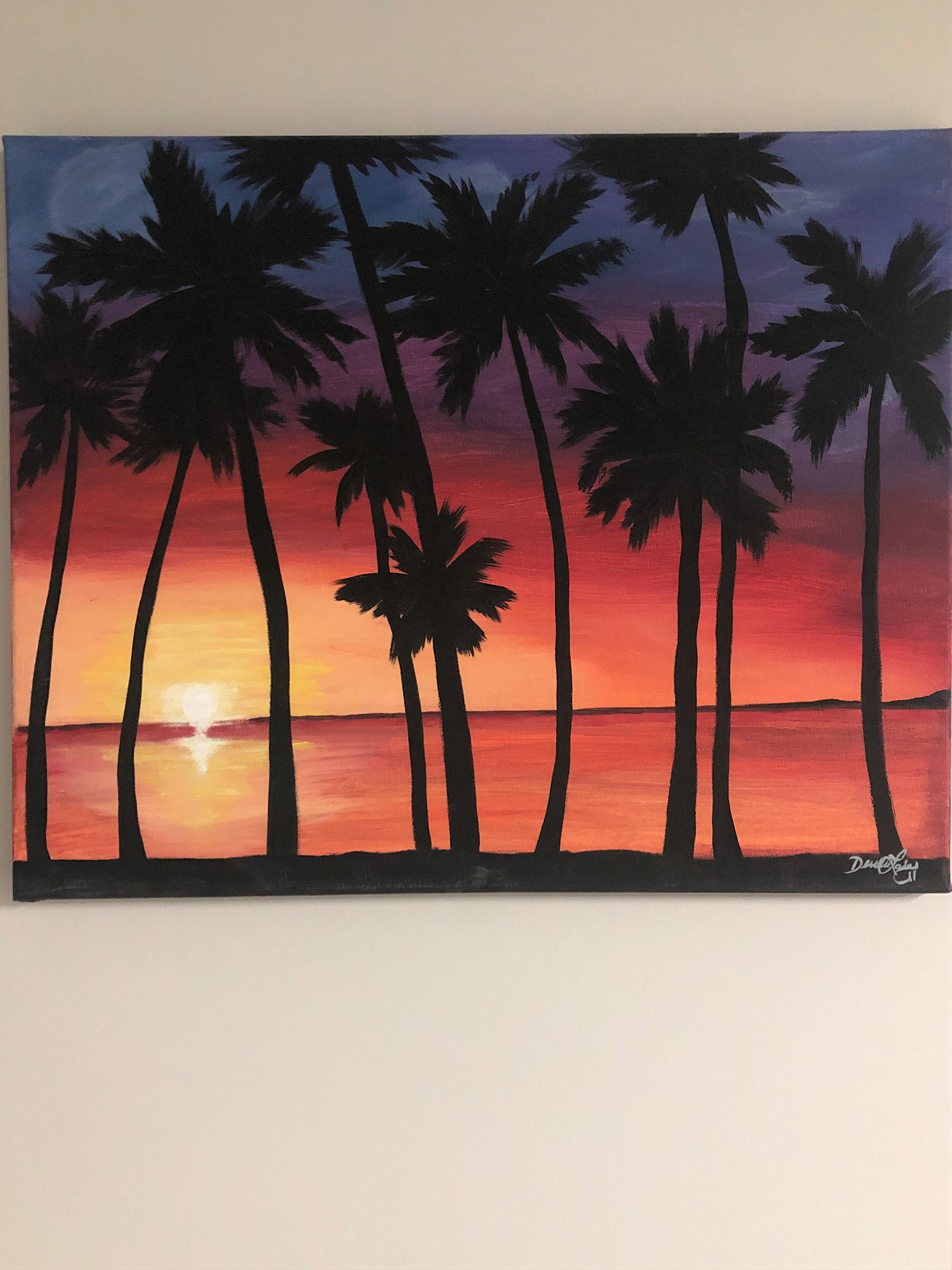 Detail How To Paint Palm Tree Silhouette Nomer 31
