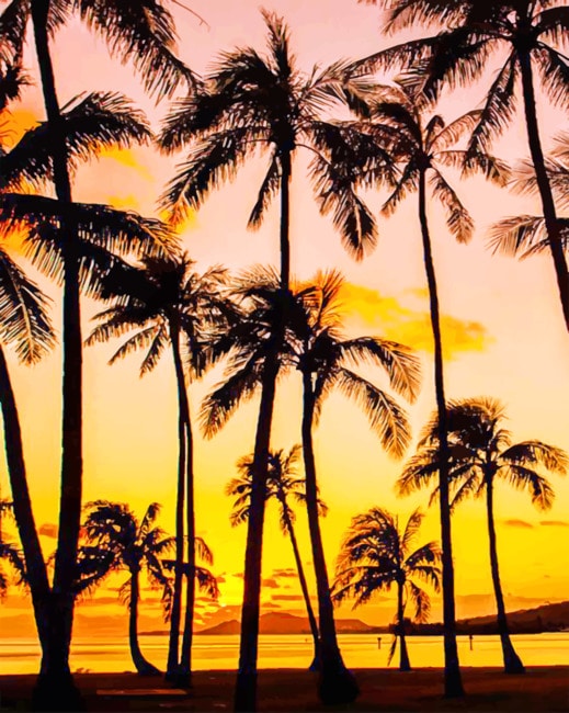 Detail How To Paint Palm Tree Silhouette Nomer 35