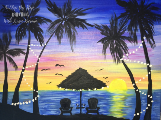 Detail How To Paint Palm Tree Silhouette Nomer 44