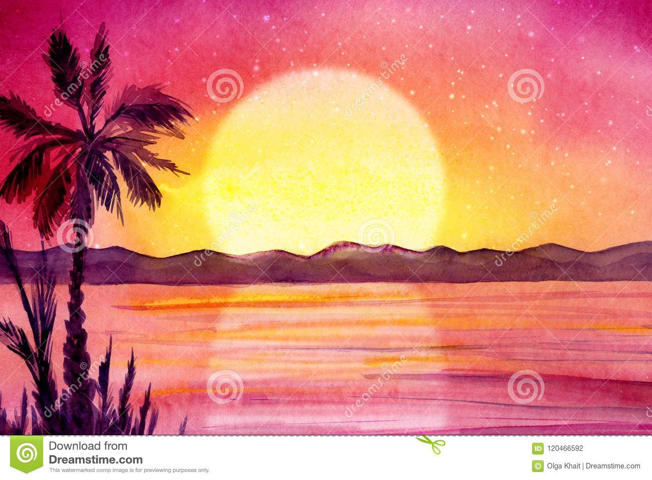 Detail How To Paint Palm Tree Silhouette Nomer 55