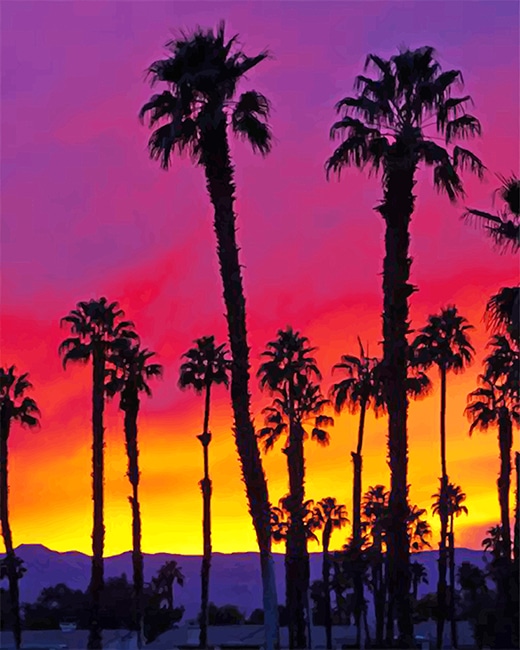 Detail How To Paint Palm Tree Silhouette Nomer 58